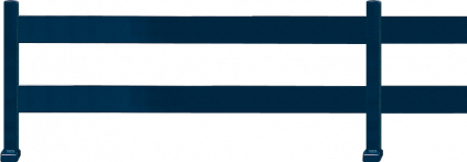 Clôture aluminium 2 lisses 100/20