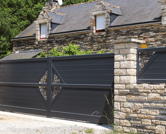 Portail coulissant aluminium modèle Disco