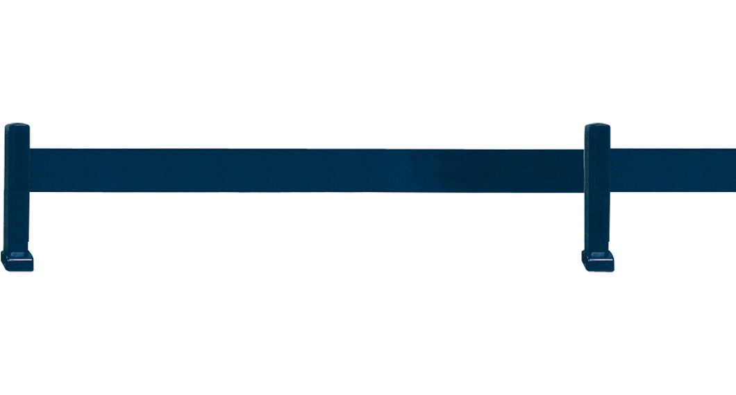 Clôture aluminium avec 1 lisse de 100 mm x 20 mm