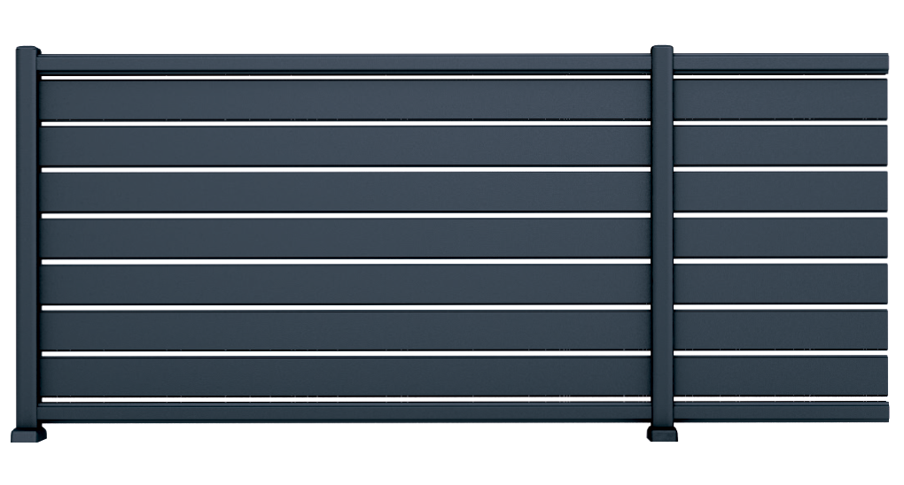 Clôture aluminium Alose, modèle ajourée.