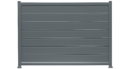 Bossa est une clôture en alu avec des lames obliques pour voir sans être vu