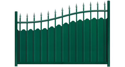 La clôture alu Fresque, style fer forgé . Une fabrication Française et sur mesure