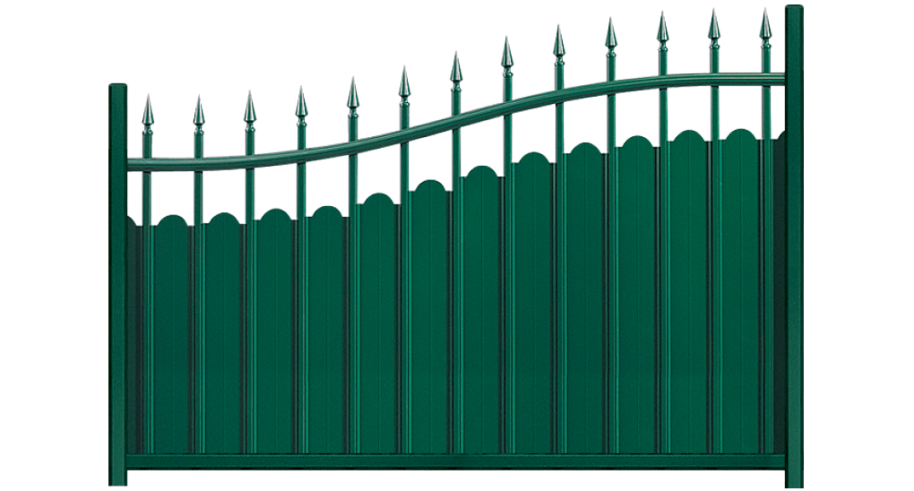 La clôture alu Fresque, style fer forgé . Une fabrication Française et sur mesure