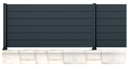 La clôture Alu Palisota est une création sur mesure et personnalisable de Charuel. Charuel votre fabricant de portails, clôtures et claustras Français