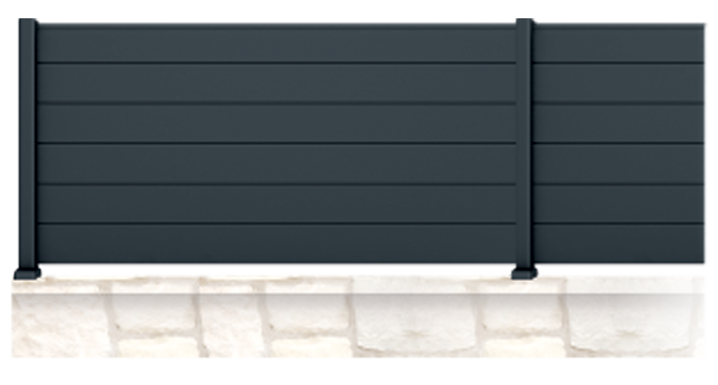 La clôture Alu Palisota est une création sur mesure et personnalisable de Charuel. Charuel votre fabricant de portails, clôtures et claustras Français