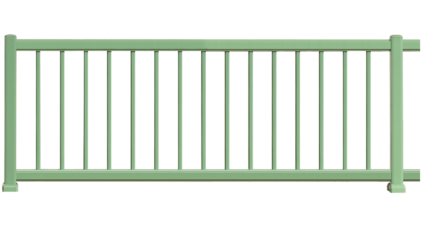 Clôture aluminium Ronde est composée de barreaux 20x20mm