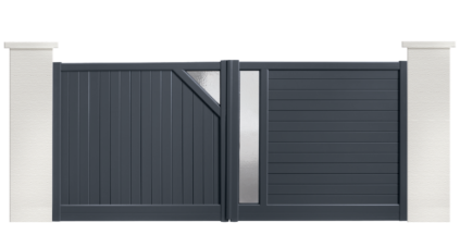 portail aluminium contemporain boléro