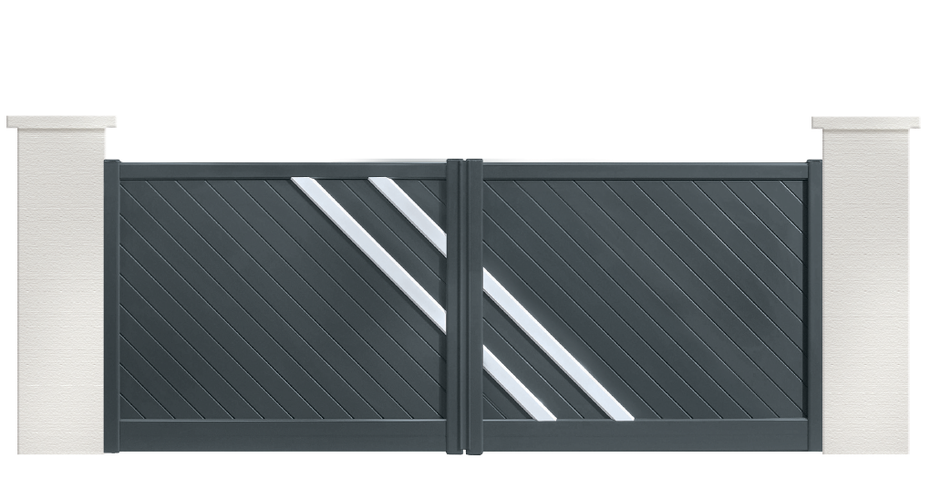 portail aluminium contemporain boogie