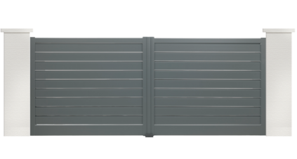 portail aluminium contemporain bossa