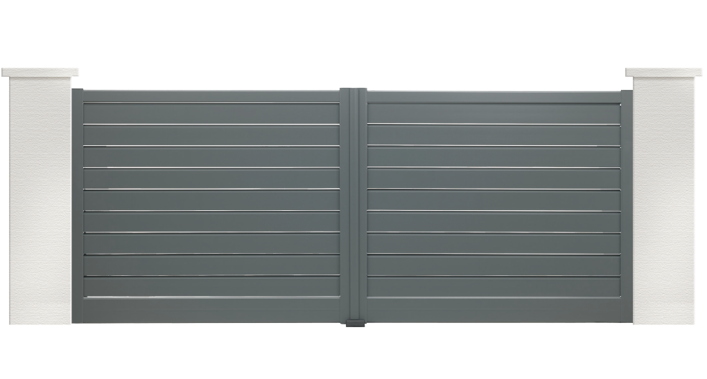 portail aluminium contemporain bossa