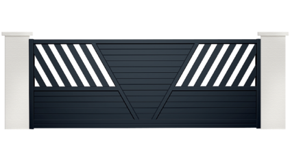 portail aluminium contemporain brosme