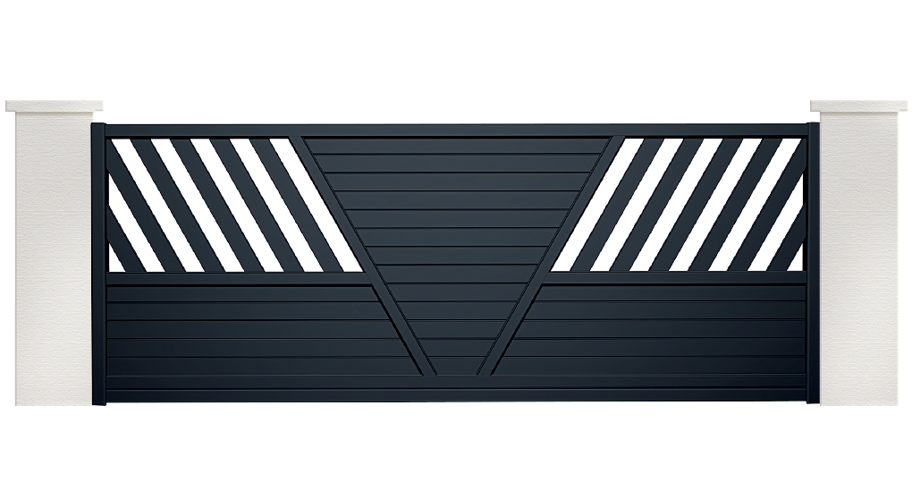 portail aluminium contemporain brosme