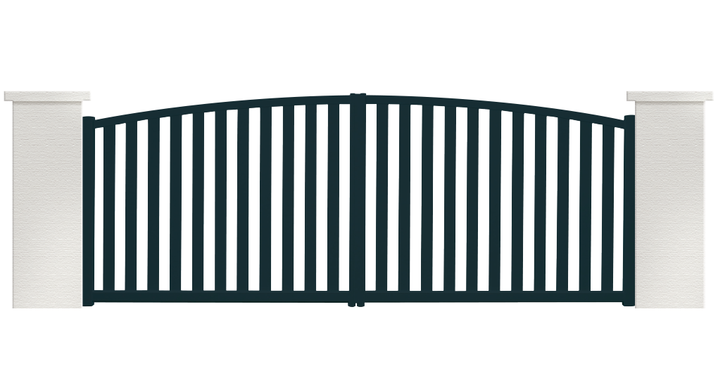 portail aluminium contemporain bruine