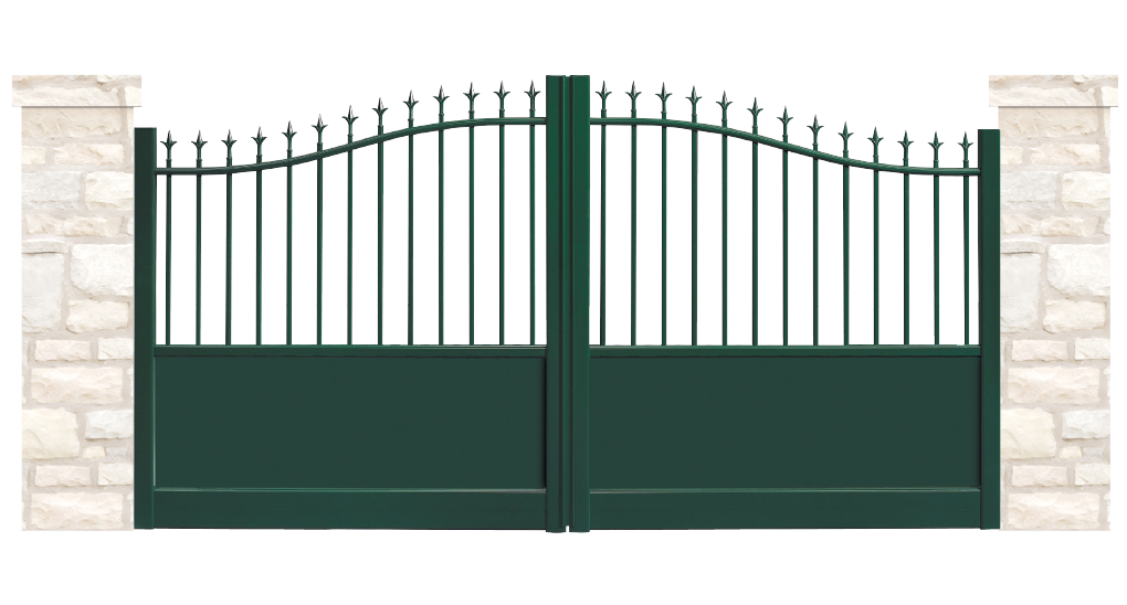 portail aluminium contemporain caleche