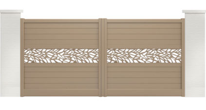 portail aluminium contemporain capret motif jungle