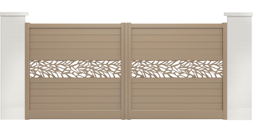 portail aluminium contemporain capret motif jungle