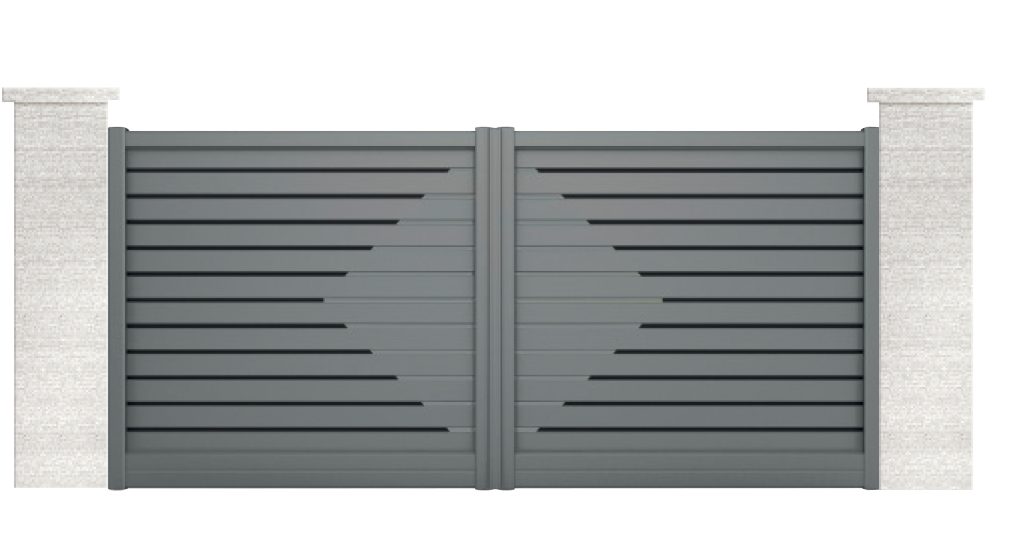 portail aluminium contemporain carassin