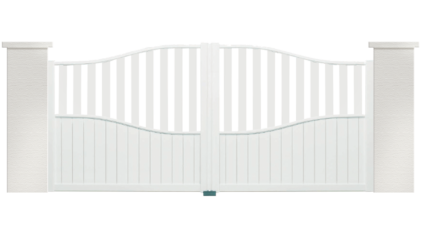 portail aluminium contemporain clair de lune