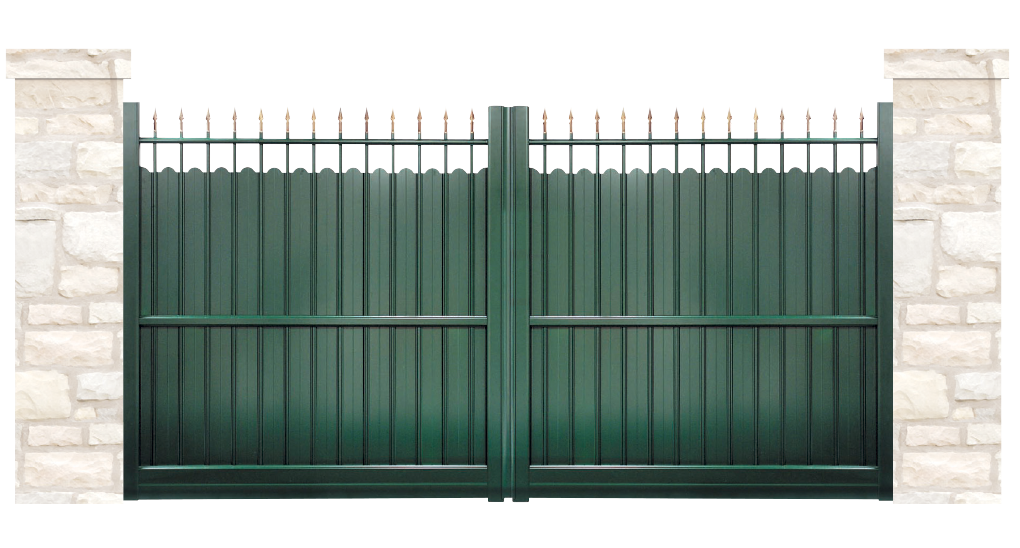 portail aluminium contemporain croisade