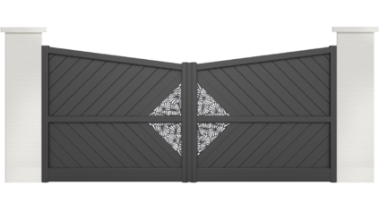 portail aluminium contemporain disco