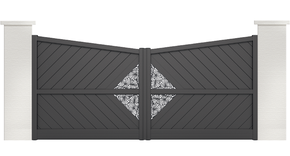 portail aluminium contemporain disco