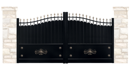 portail aluminium contemporain fresque