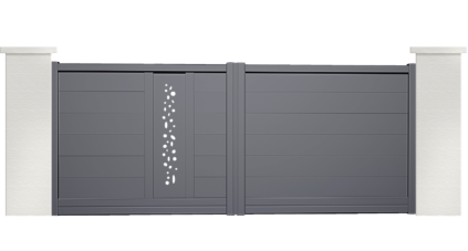 portail aluminium contemporain girelle