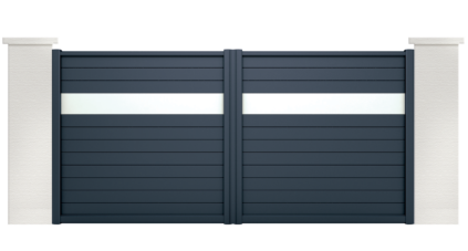 portail aluminium contemporain hegoa