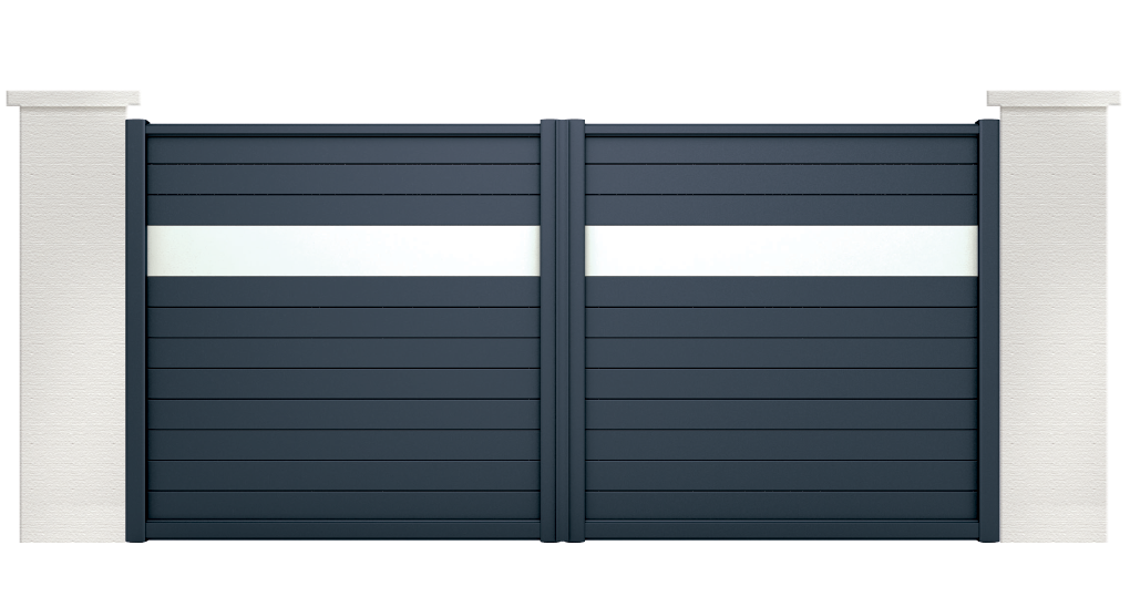 portail aluminium contemporain hegoa