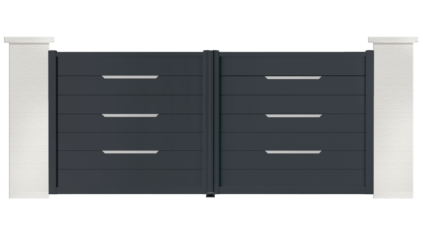 portail aluminium contemporain hood