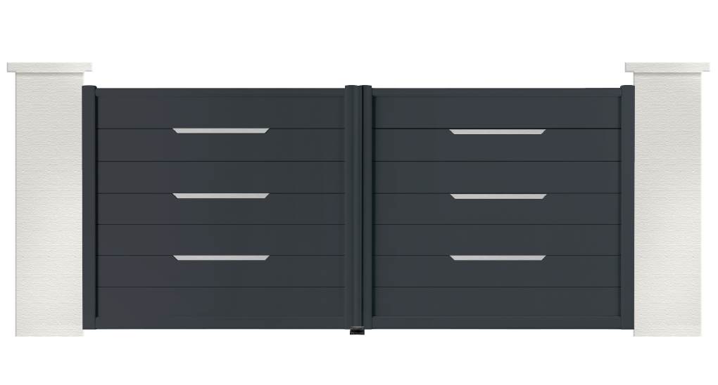 portail aluminium contemporain hood