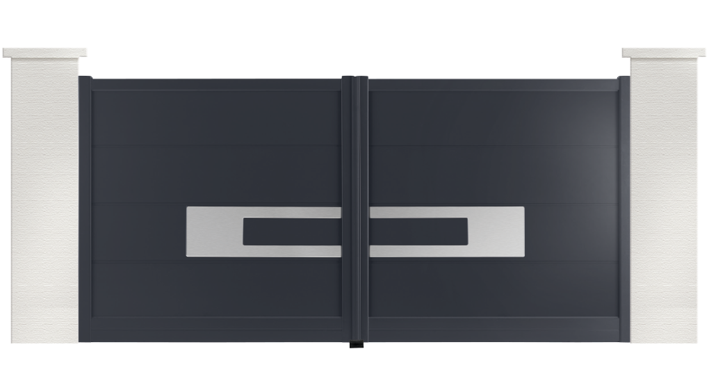 portail aluminium contemporain houston