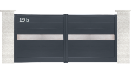 portail aluminium contemporain inoxium