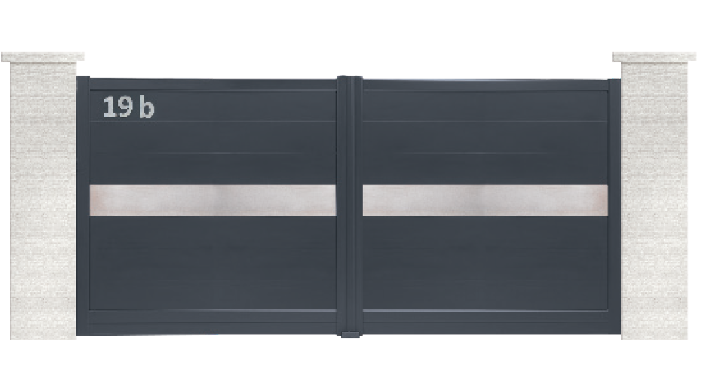 portail aluminium contemporain inoxium