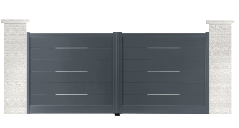 portail aluminium contemporain lee