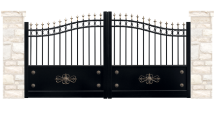 portail aluminium contemporain lettrine