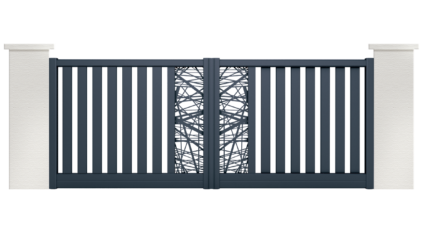 portail aluminium contemporain makaire