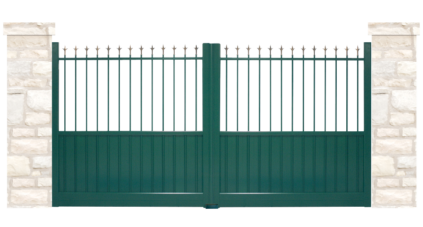 portail aluminium contemporain moulin