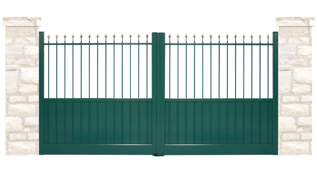 portail aluminium contemporain moulin