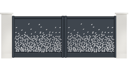 portail aluminium contemporain nickel