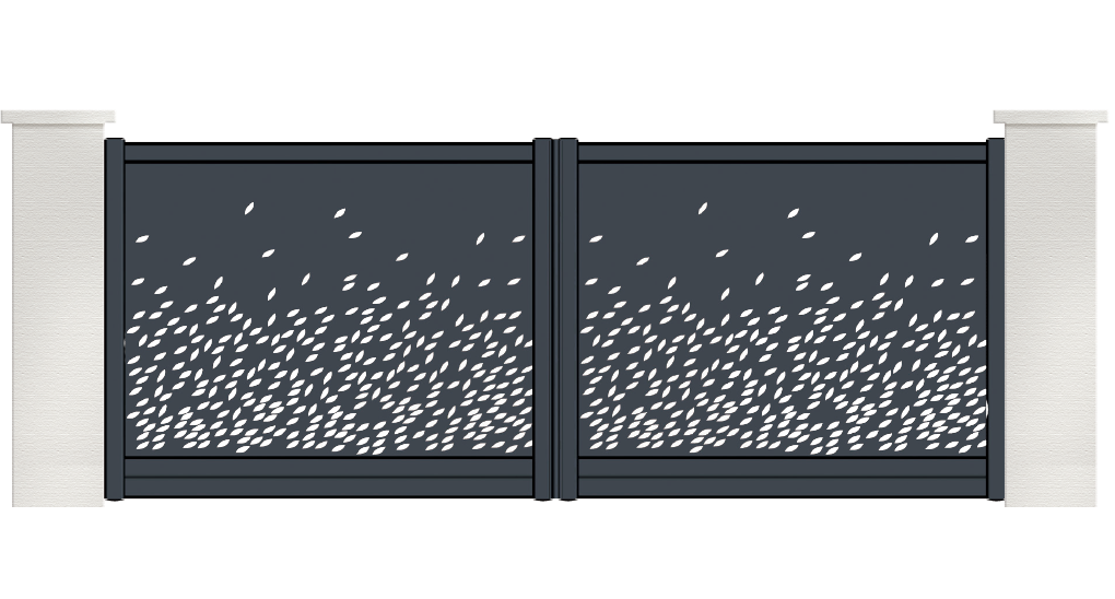 portail aluminium contemporain nickel