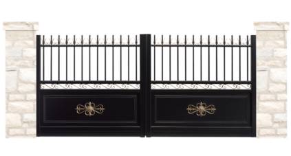 portail aluminium contemporain noble