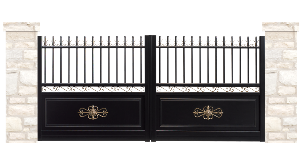 portail aluminium contemporain noble