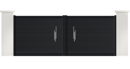 portail aluminium contemporain opale
