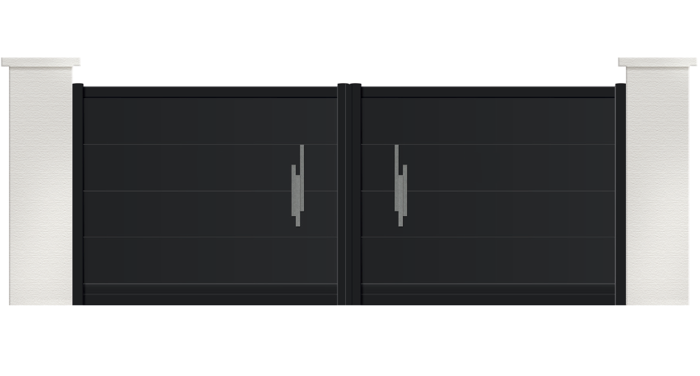 portail aluminium contemporain opale