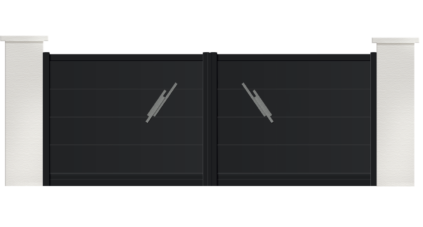 portail aluminium contemporain pyrite