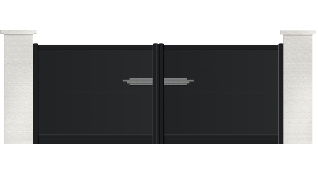 portail aluminium contemporain quartz