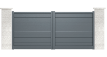 portail aluminium contemporain rétro