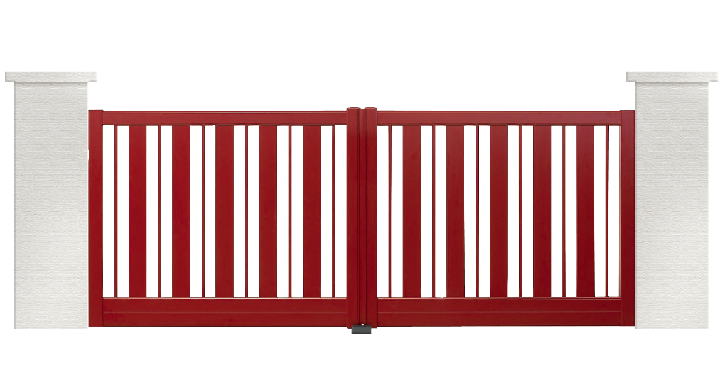 portail aluminium contemporain ridee