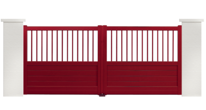 portail aluminium contemporain ronde